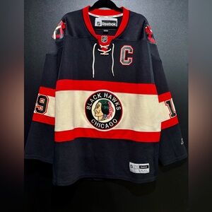 Authentic Reebok Jonathan Toews Blackhawks Jersey